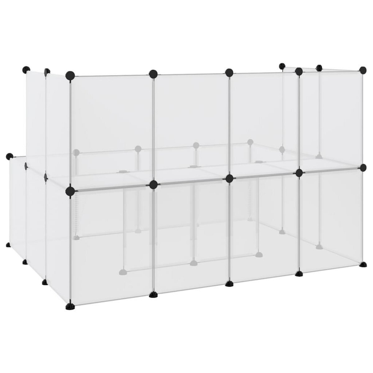 VIDAXL Cage pour petits animaux Transparent 143x107x93 cm PP et Acier