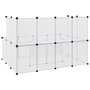 Voir la diapositive 5 : VIDAXL Cage pour petits animaux Transparent 143x107x93 cm PP et Acier