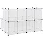 Voir la diapositive 5 : VIDAXL Cage pour petits animaux Transparent 143x107x93 cm PP et Acier