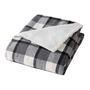 Voir la diapositive 1 : Paris Prix Plaid Tartan Sherpa  Ecossais  125x150cm Anthracite