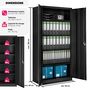 Voir la diapositive 6 : tectake Armoire de classement en métal en Acier lâqué époxy noir