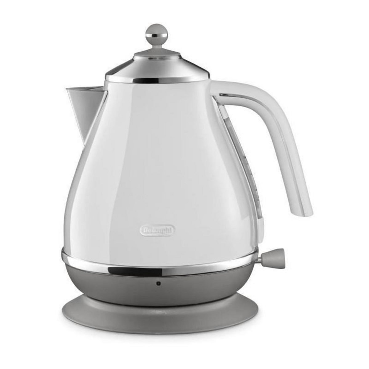 DELONGHI Bouilloire DELONGHI ICONA CAPITALS - 1,7L - Acier inoxydable - Base amovible et pivotante 360° - Filtre anticalcaire - Blanc