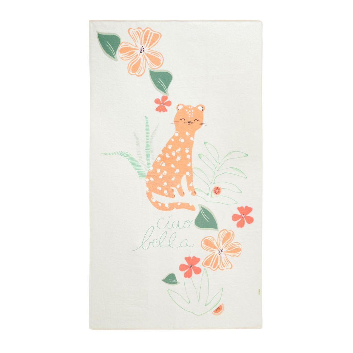 Petit Béguin Serviette de bain bébé + pochette Fleur
