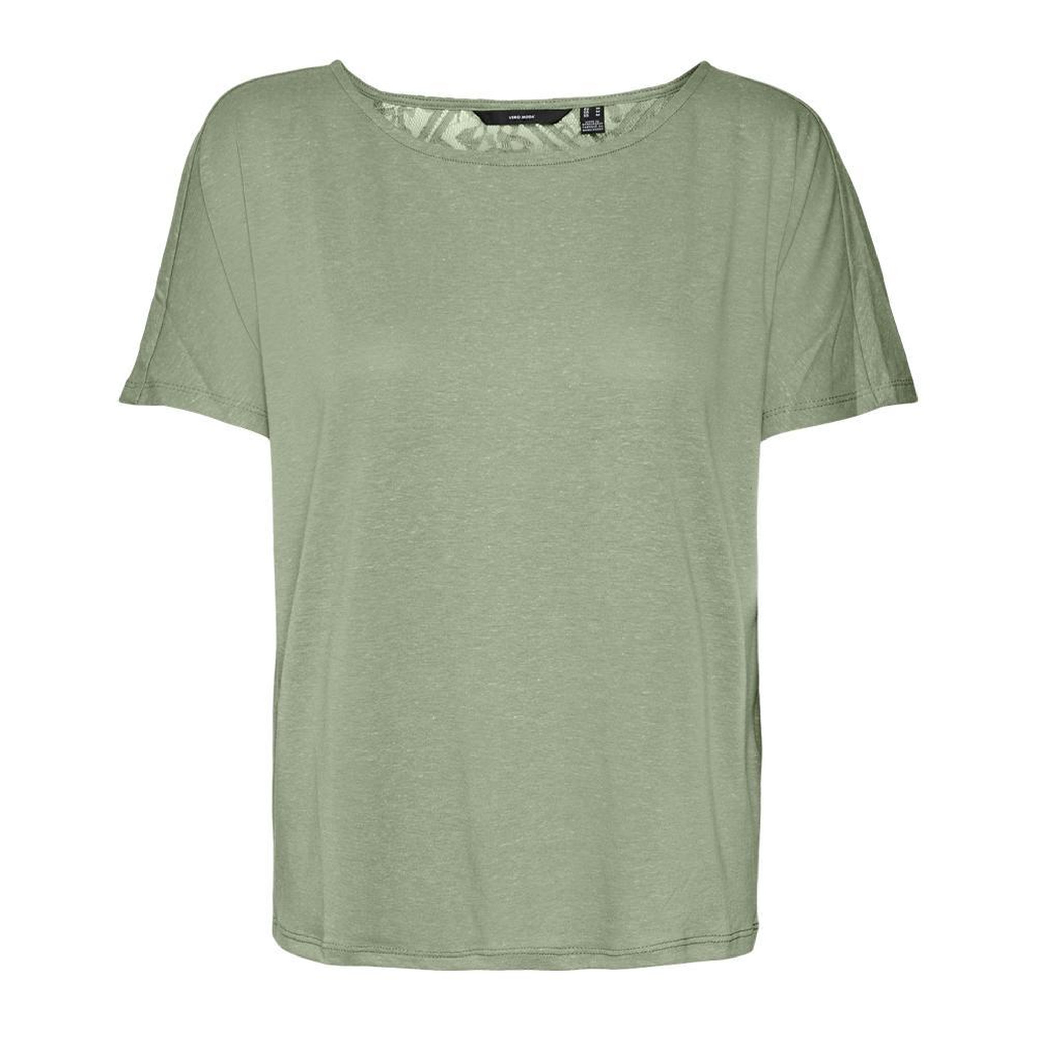 Voir la diapositive 1 : Vero Moda T-shirt Vert Dentelle Femme Vero Moda Marijune