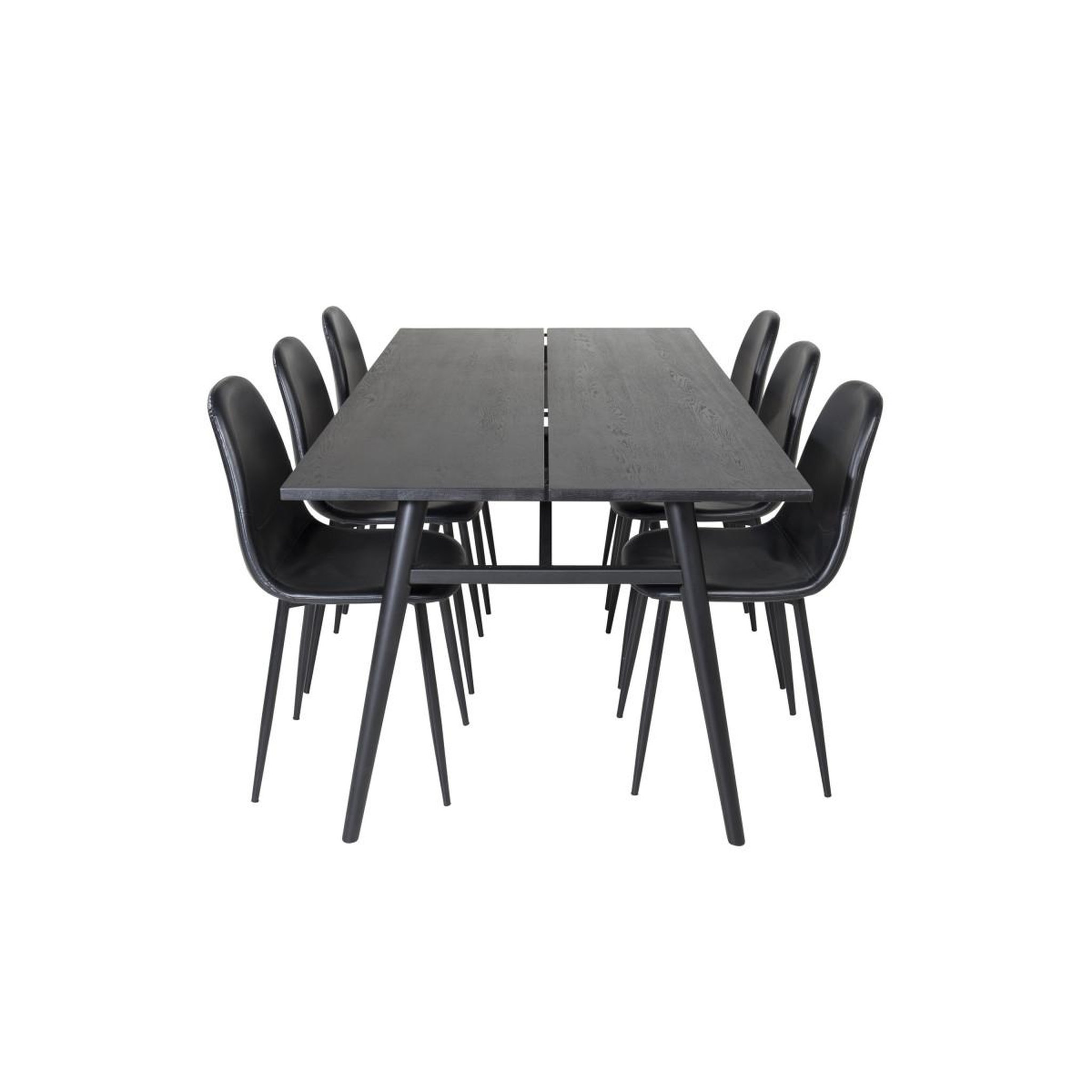 Voir la diapositive 2 : Paris Prix Ensemble table à manger extensible & 6 chaises design  sleek & polar  195-280cm noir