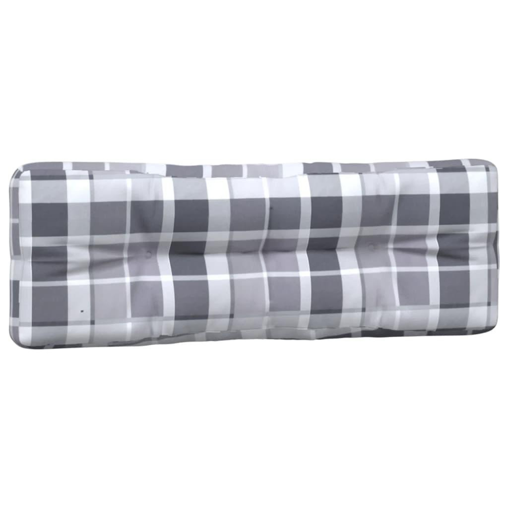 Voir la diapositive 5 : VIDAXL Coussins de palette lot de 2 motif a carreaux gris tissu