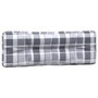 Voir la diapositive 5 : VIDAXL Coussins de palette lot de 2 motif a carreaux gris tissu