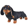 Voir la diapositive 1 : VIDAXL Jouet en peluche Chien de race Dachshund Noir XXL
