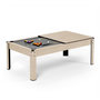 Voir la diapositive 1 : SOKKER Billard Américain convertible table 8 places KITBILL 7FT - 226 x 126,5 x 80 cm Plateau dînatoire et accessoires inclus - Beige