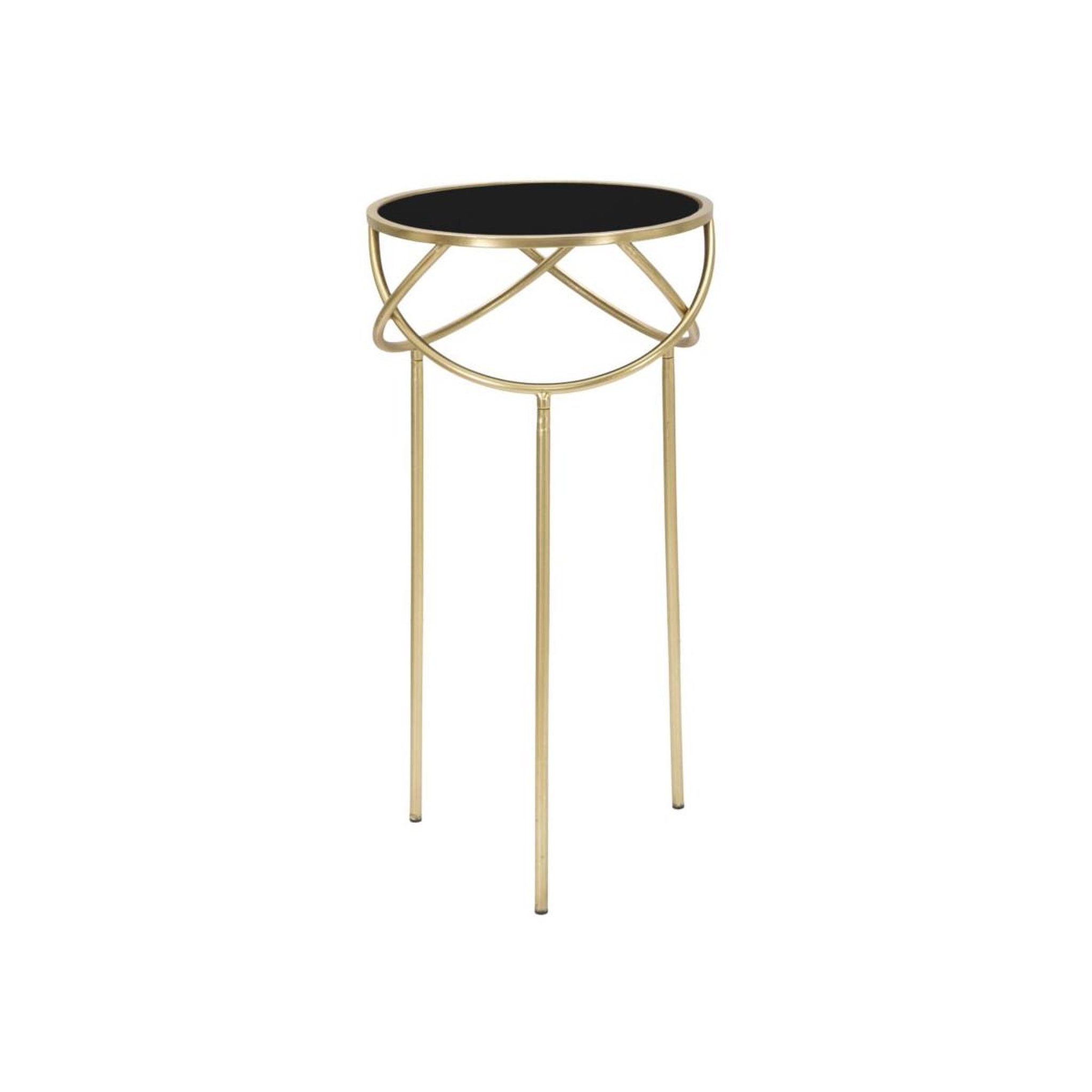 Paris Prix Table d'appoint design  ring  80cm noir & or