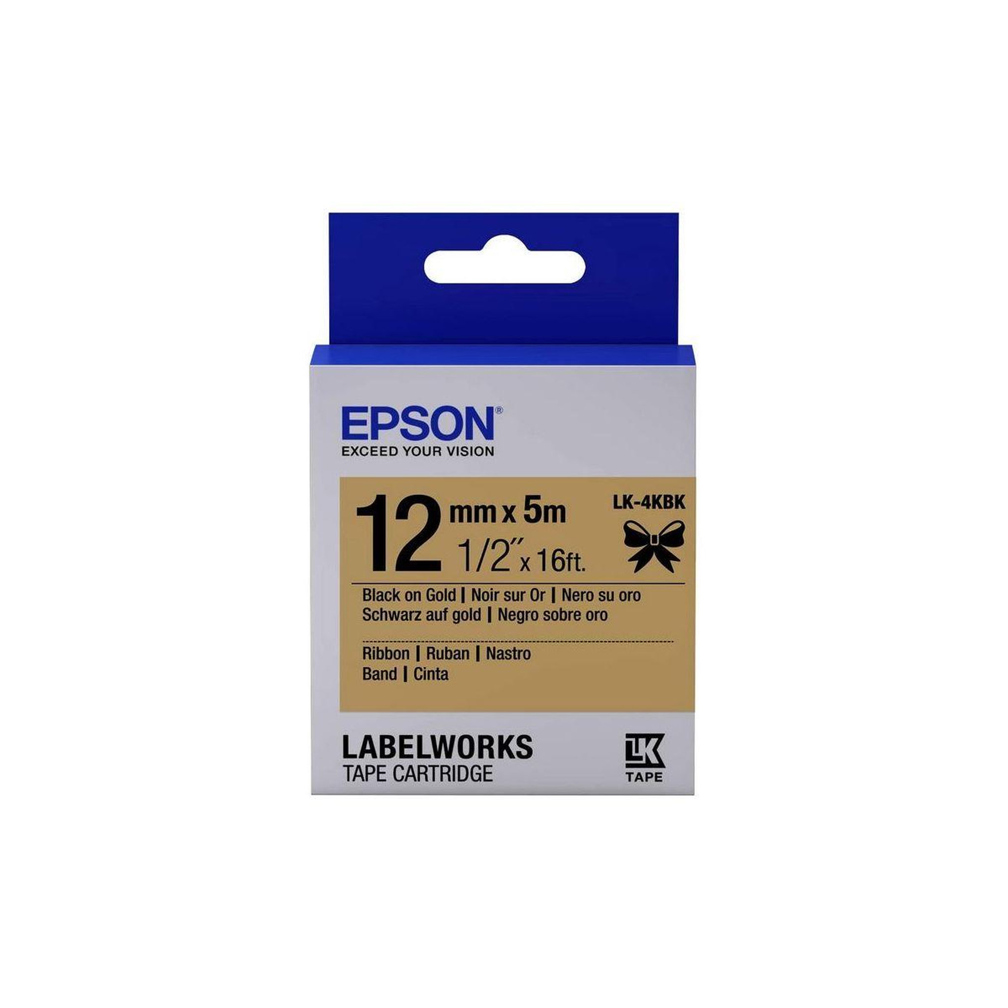 Epson Accessoire lk-4kbk noir et or 12mm sur 5m