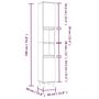Voir la diapositive 6 : VIDAXL Armoire de salle de bain noir 30x30x190 cm bois d'ingenierie
