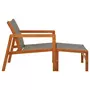 VIDAXL Chaise de jardin et repose-pied Gris Eucalyptus et textilene