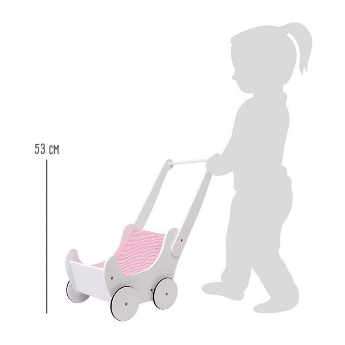 SMALL FOOT SMALL FOOT Landau de poupée en bois blanc Charlina