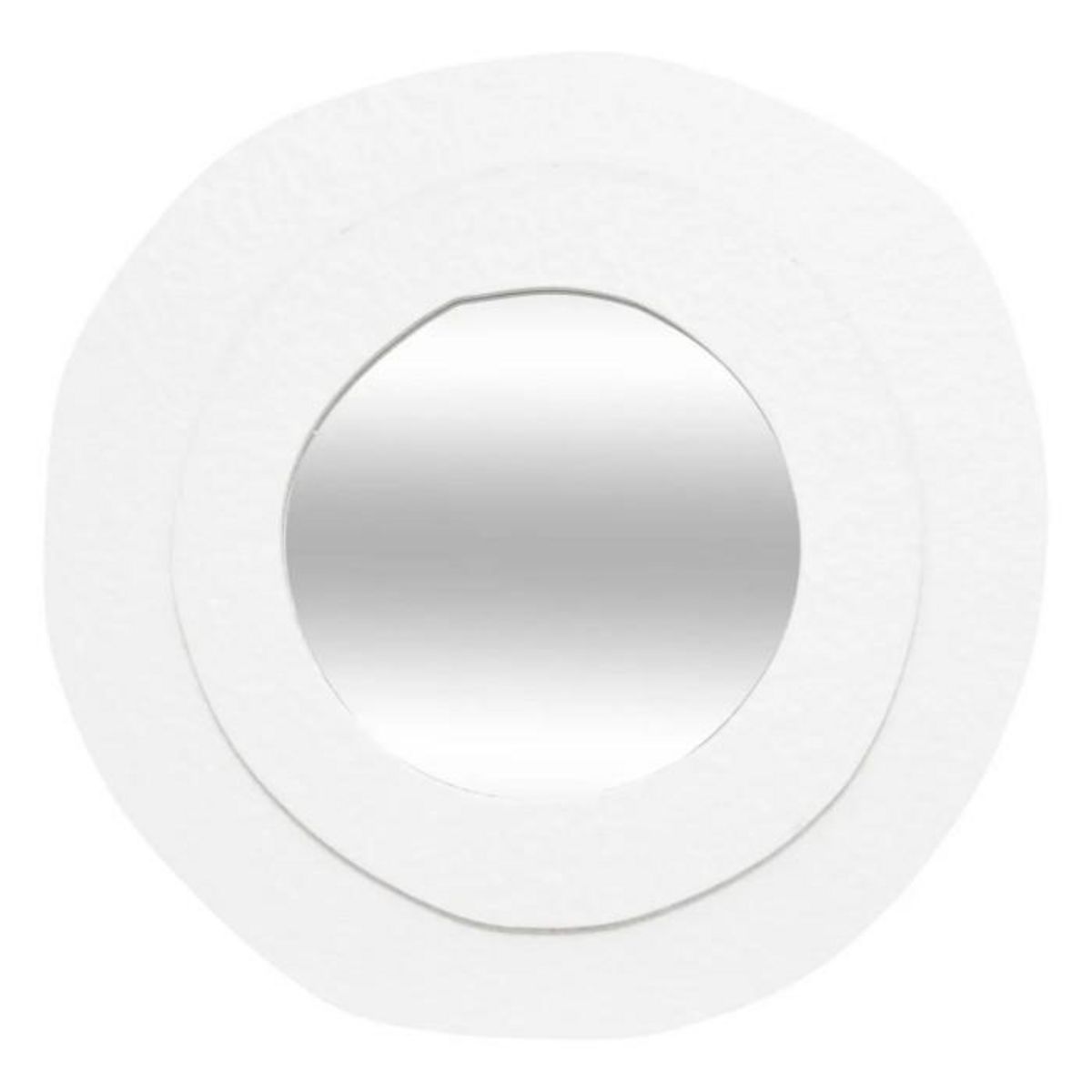 ATMOSPHERA Lot de 3 Miroirs Ronds  Emily  25cm Blanc
