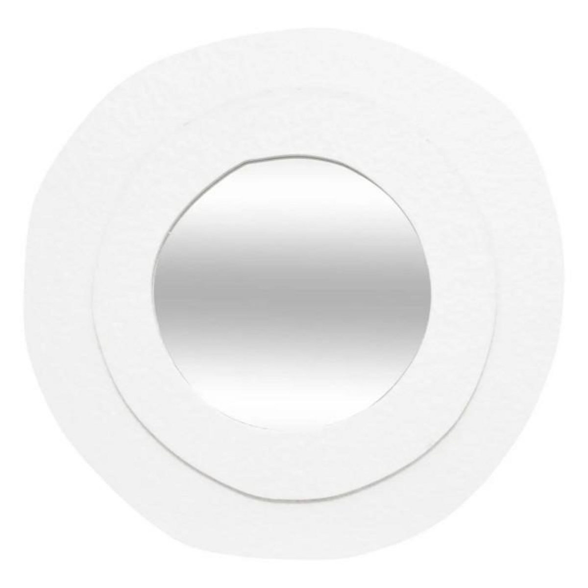 ATMOSPHERA Lot de 3 Miroirs Ronds  Emily  25cm Blanc
