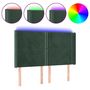Voir la diapositive 2 : VIDAXL Tete de lit a LED Vert fonce 147x16x118/128 cm Velours