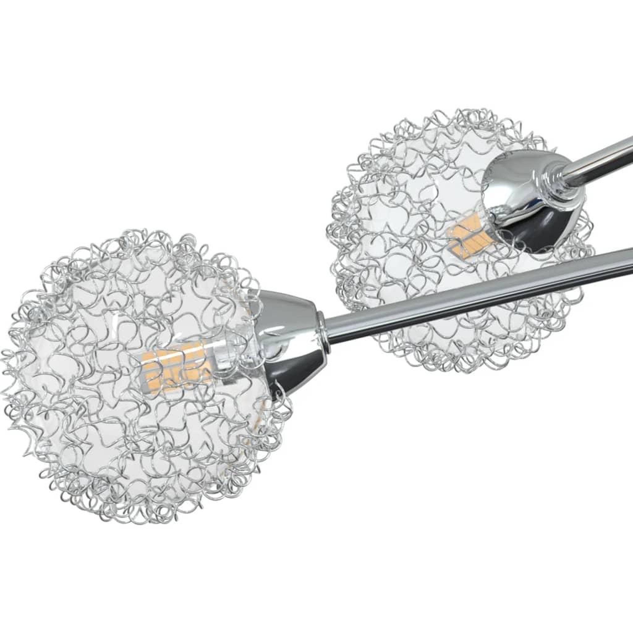 Voir la diapositive 4 : VIDAXL Plafonnier avec abat-jour en maille metallique pour 5 LED G9