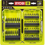 Ryobi Coffret antichoc empilable 48 embouts de vissage RYOBI - RAK48SDI