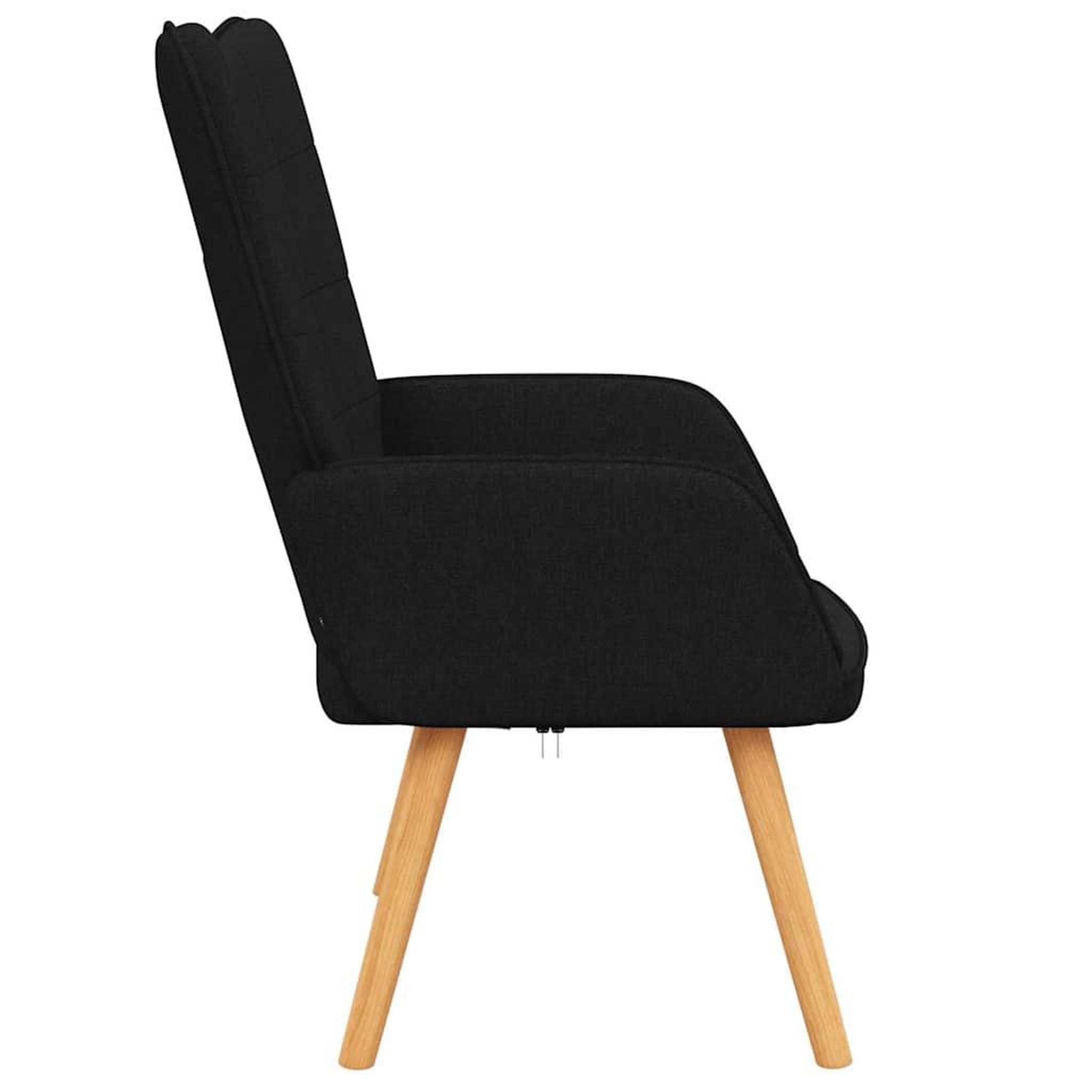 Voir la diapositive 4 : VIDAXL Chaise de relaxation Noir Tissu