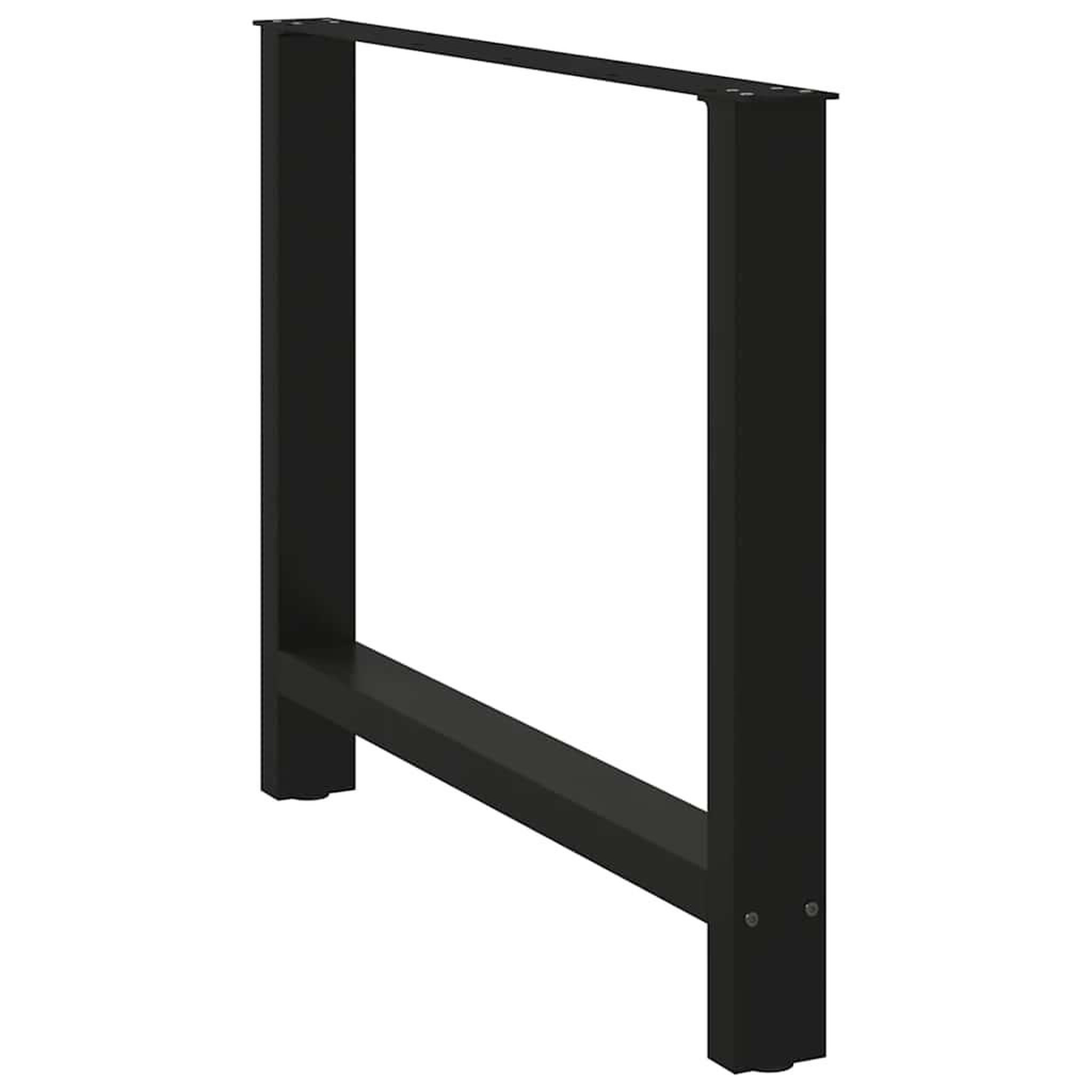 Voir la diapositive 4 : VIDAXL Pieds de table basse noir 2 pcs 100x(72-73) cm acier