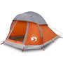 Voir la diapositive 2 : VIDAXL Tente de camping a dome 1 personne gris et orange impermeable