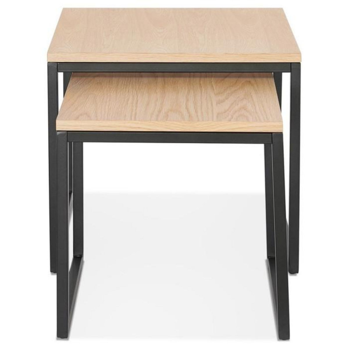 Paris Prix Lot de 2 Tables Gigognes Bois  Lyna  50cm Naturel