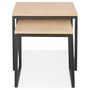 Voir la diapositive 2 : Paris Prix Lot de 2 Tables Gigognes Bois  Lyna  50cm Naturel