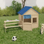 Voir la diapositive 2 : ID MARKET Maisonnette enfant en bois ODYSSEY, cabane de jeux extérieure avec table de pique-nique intégrée
