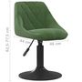 Voir la diapositive 6 : VIDAXL Tabouret de bar Vert fonce Velours
