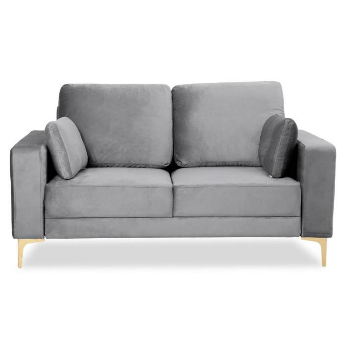 Paris Prix Canapé 2 Places en Velours  Ignacio  158cm Gris