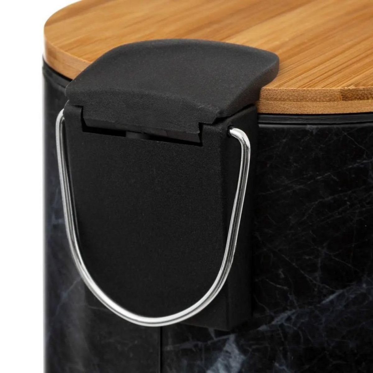 ATMOSPHERA Poubelle à pédale Soft close 3L Lea noir