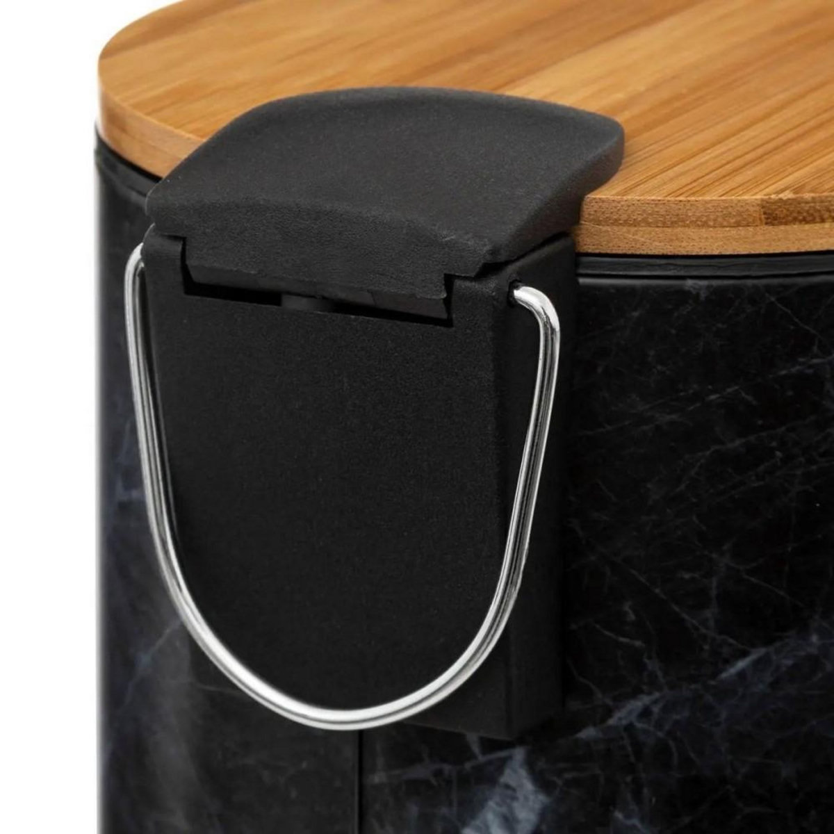 ATMOSPHERA Poubelle à pédale Soft close 3L Lea noir