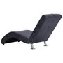 Voir la diapositive 5 : VIDAXL Chaise longue avec oreiller Gris Similicuir daim