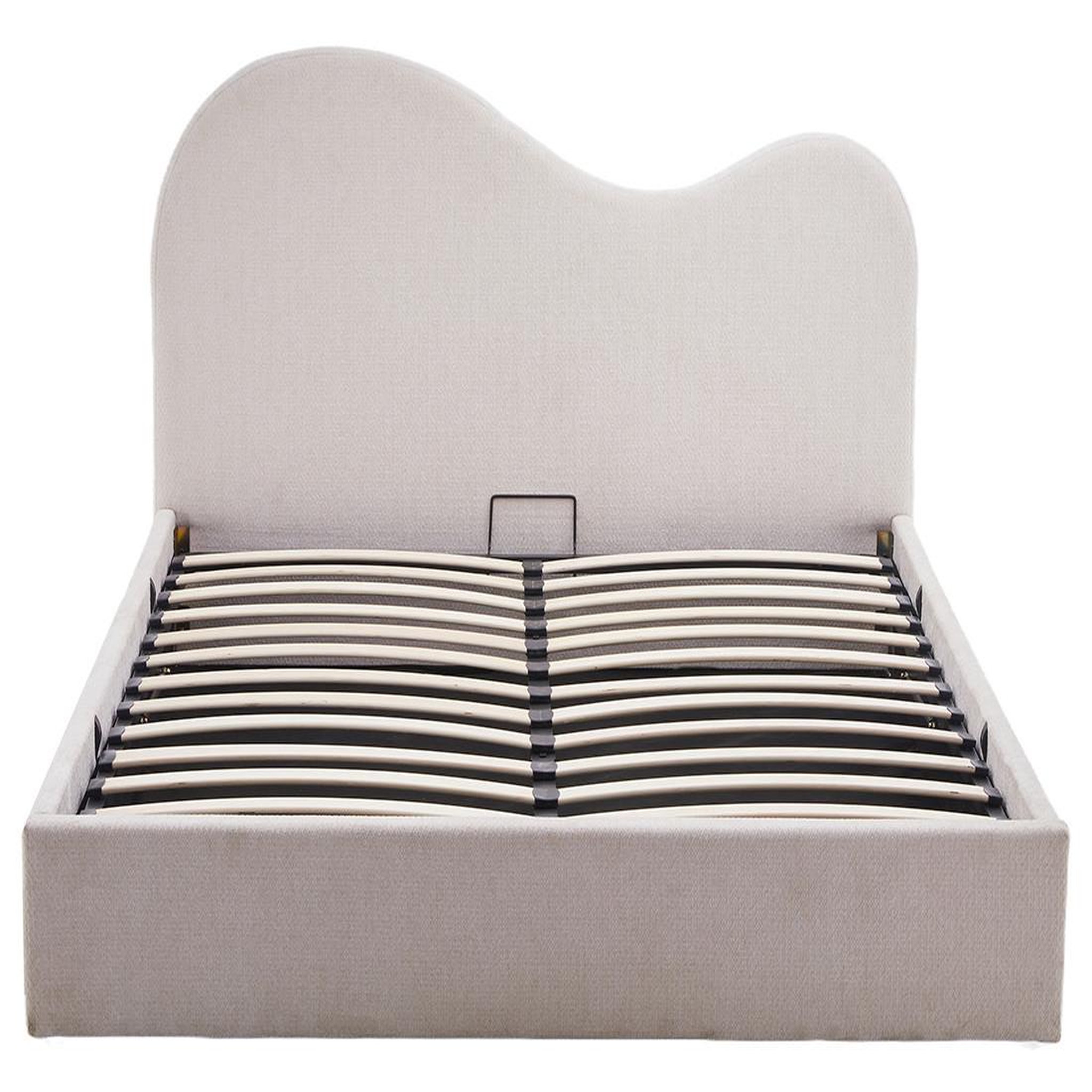 Voir la diapositive 1 : BEST MOBILIER Lucas - lit coffre - 160x200 cm - en velours texturé