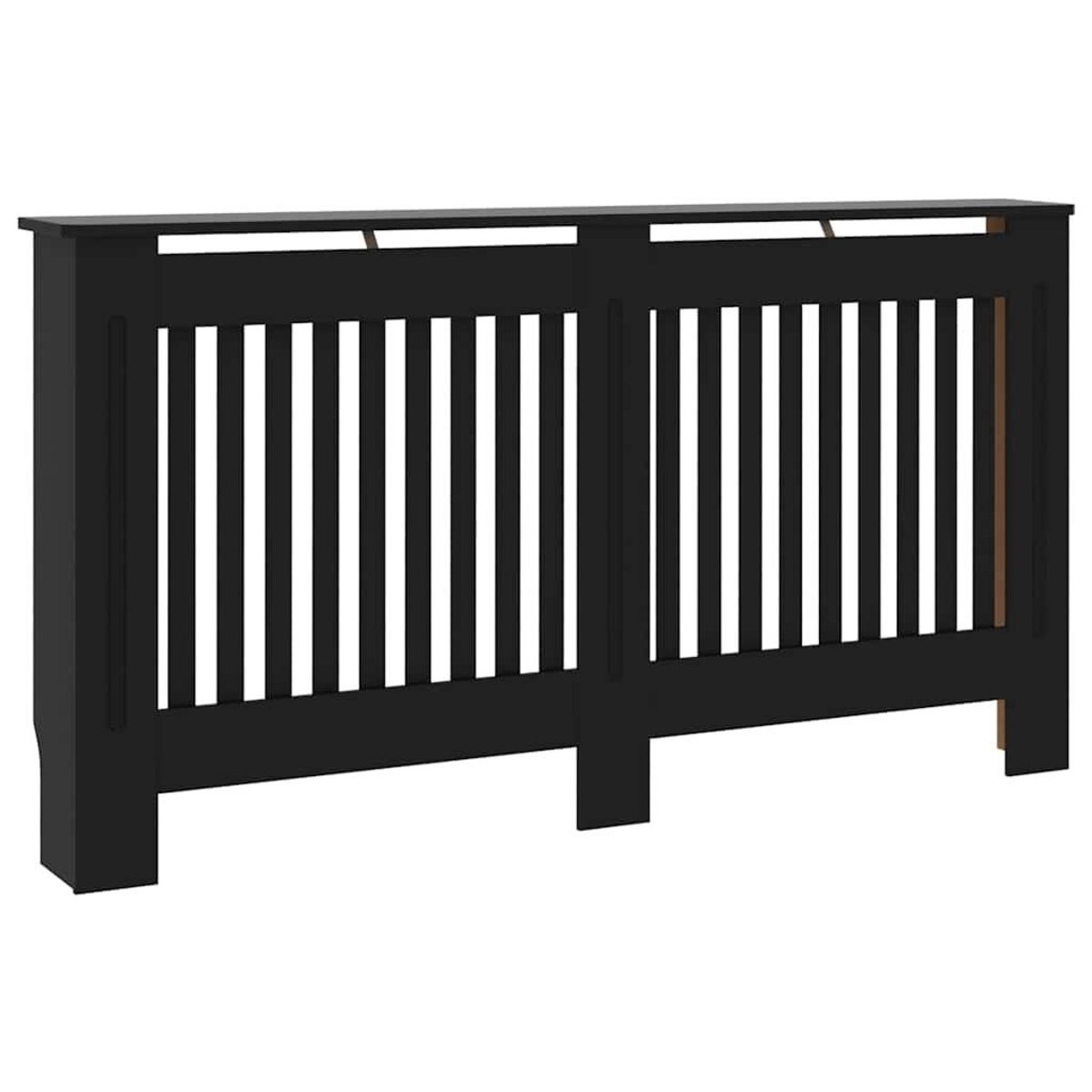 VIDAXL Cache-radiateur noir 152x19x81,5 cm MDF