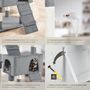 Voir la diapositive 4 : tectake Arbre à chat 170 cm avec griffoir et plateforme d'escalade gris