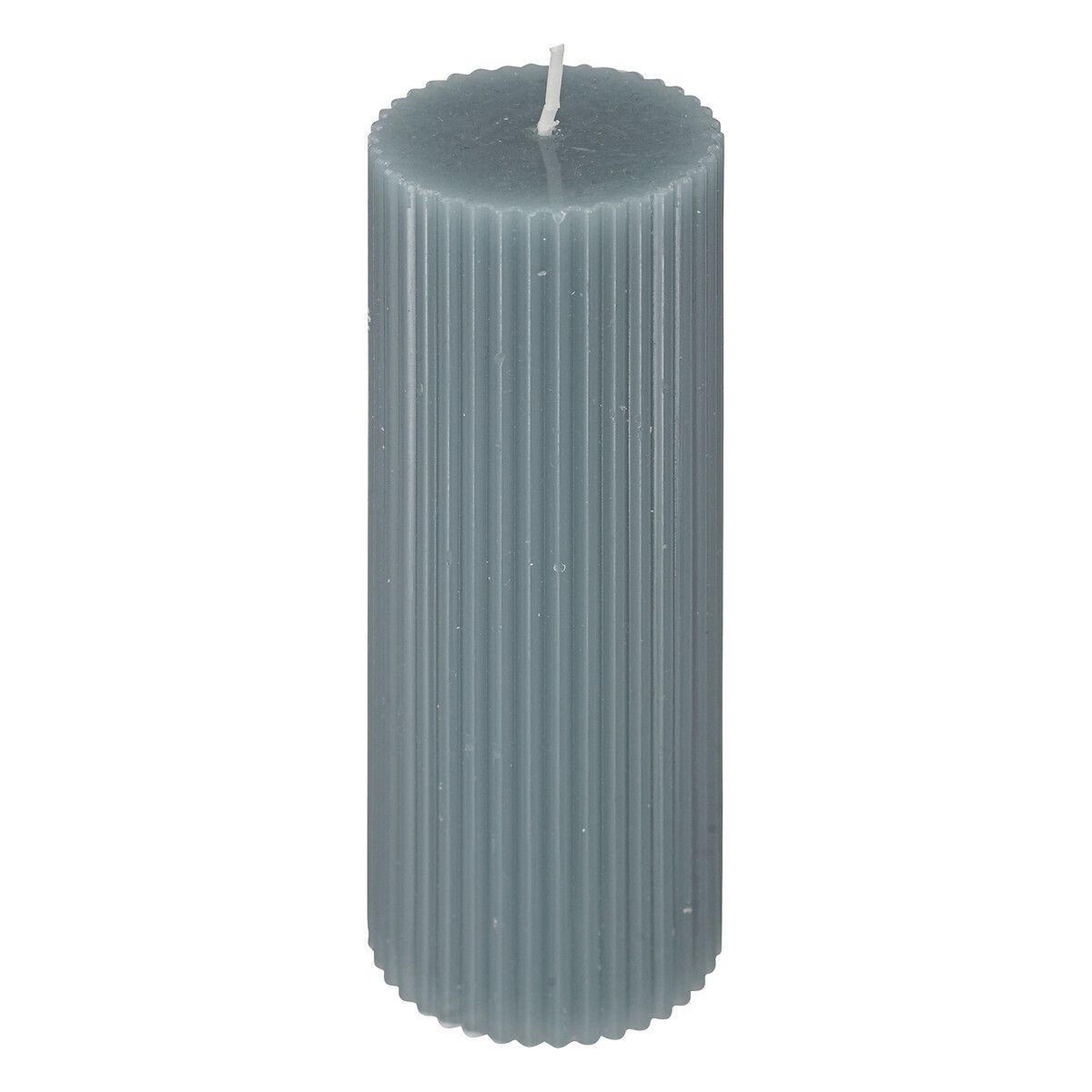 ATMOSPHERA Bougie déco  demi  14cm bleu orage