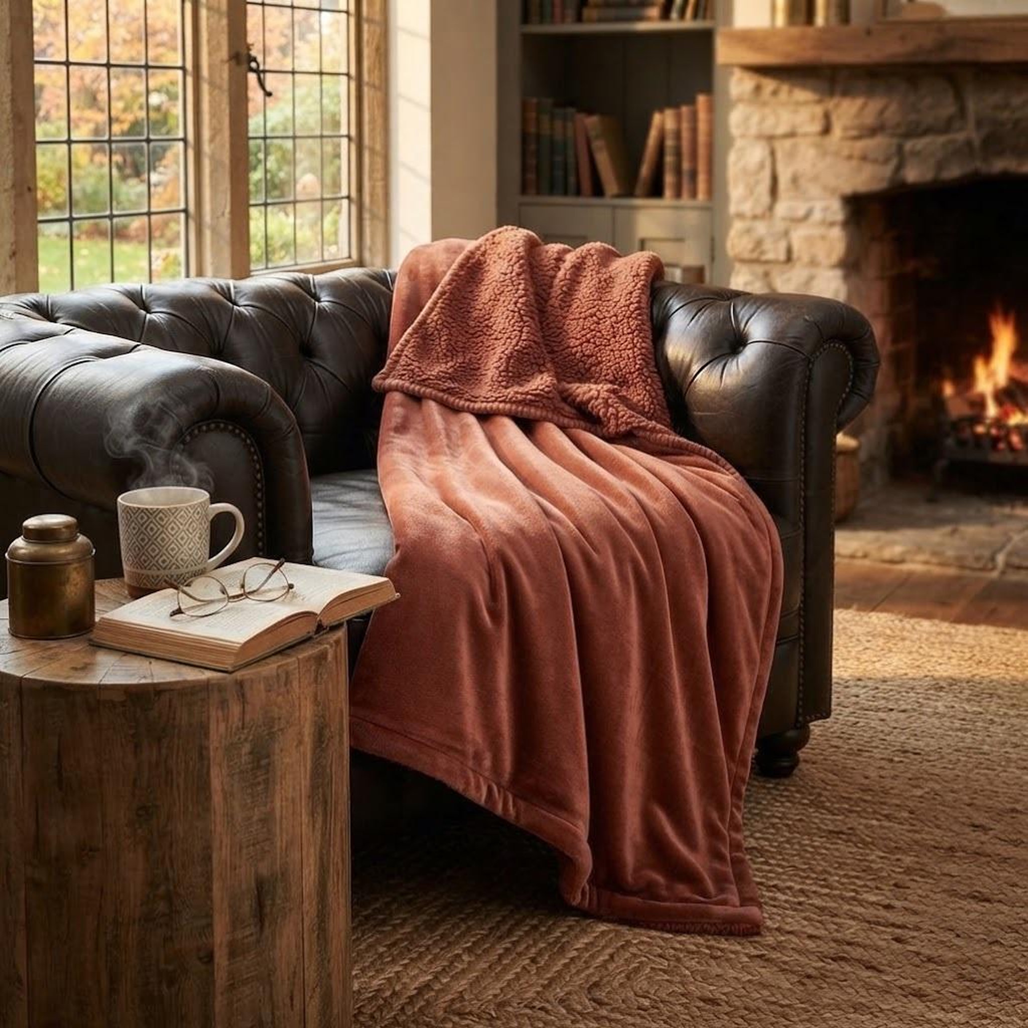 Voir la diapositive 2 : Eden Plaid uni collection douillet design et moderne