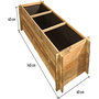 Voir la diapositive 2 : Habitat et Jardin Carré potager en bois  Dhalia  - 140 x 60 x 41 cm