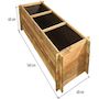 Voir la diapositive 2 : Habitat et Jardin Carré potager en bois  Dhalia  - 140 x 60 x 41 cm