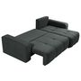 Voir la diapositive 2 : BEST MOBILIER Nicole - canapé d'angle réversible 4 places convertible avec coffre en tissu