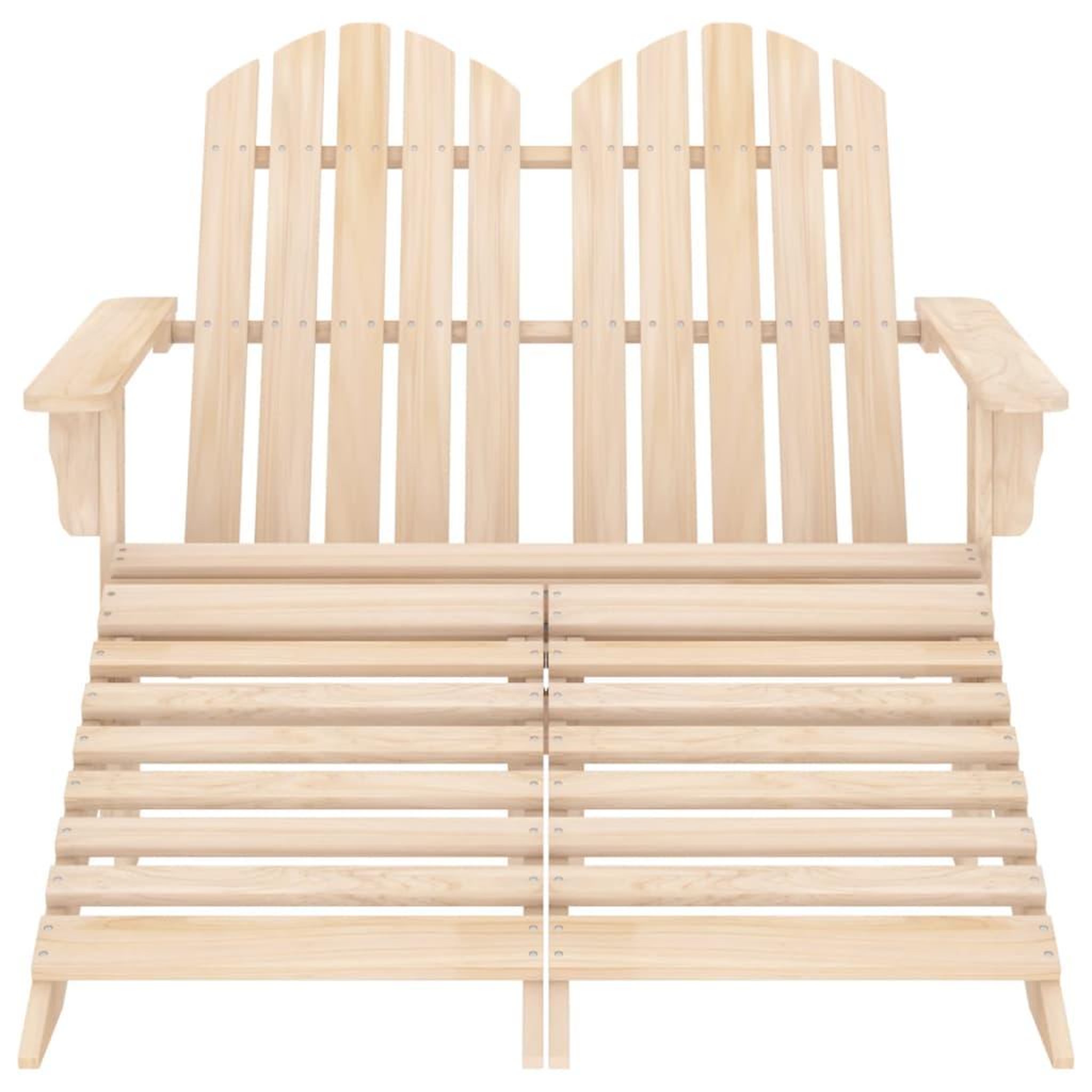 Voir la diapositive 2 : VIDAXL Chaise de jardin Adirondack 2 places et repose-pied sapin