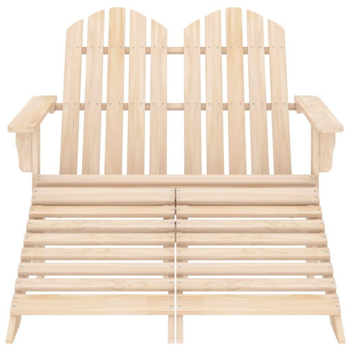 VIDAXL Chaise de jardin Adirondack 2 places et repose-pied sapin