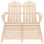 Voir la diapositive 2 : VIDAXL Chaise de jardin Adirondack 2 places et repose-pied sapin