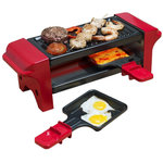Bestron Appareil à raclette 2 personnes 350w + gril noir/rouge - agr102