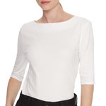 CALVIN KLEIN JEANS T Shirt  Femme Calvin Klein Jeans Half Supima Boat. Coloris disponibles : Blanc
