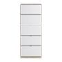 Voir la diapositive 1 : MEUBLE a CHAUSSURES 5 PORTES CHeNE-BLANC