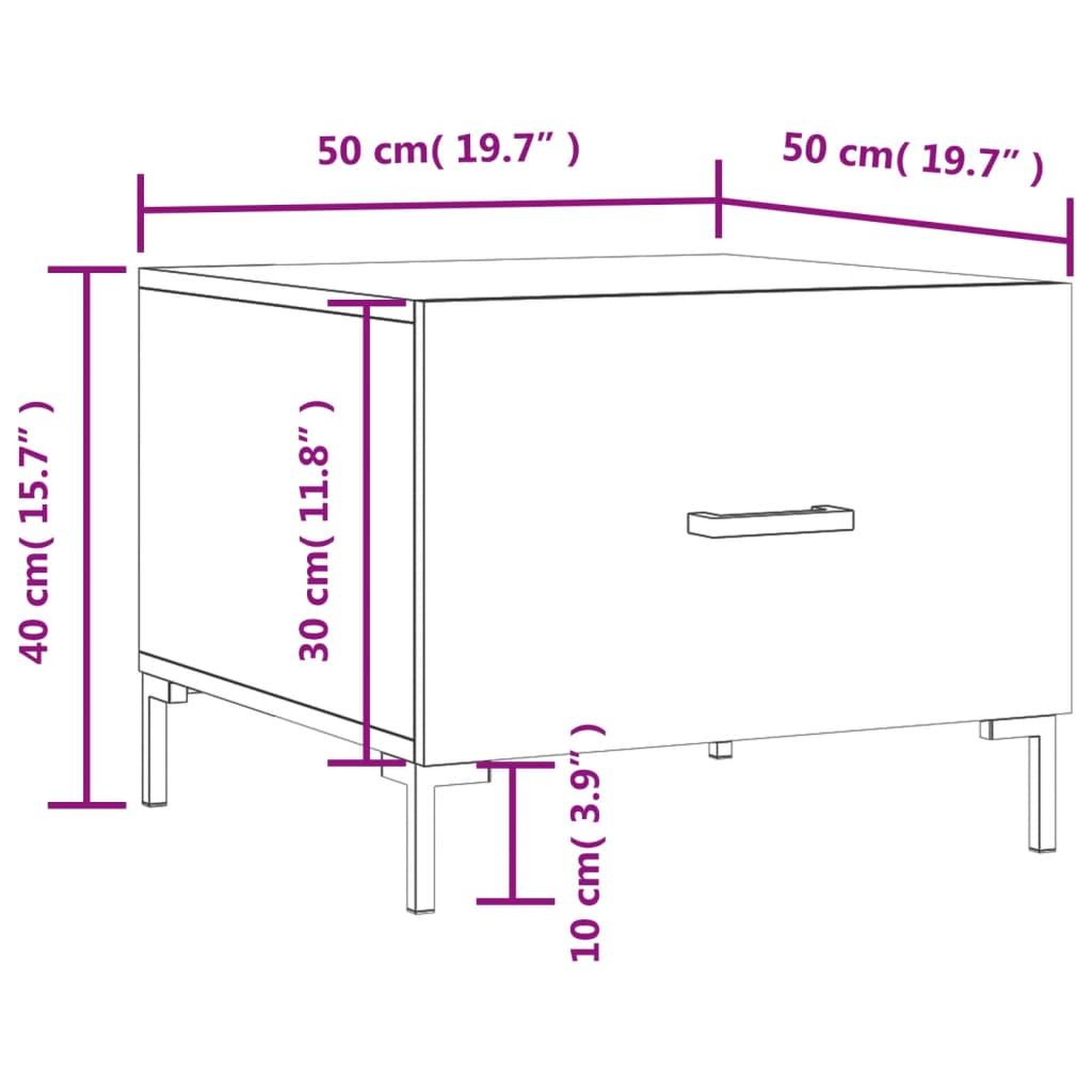 Voir la diapositive 6 : VIDAXL Tables basses 2 pcs gris beton 50x50x40 cm bois d'ingenierie