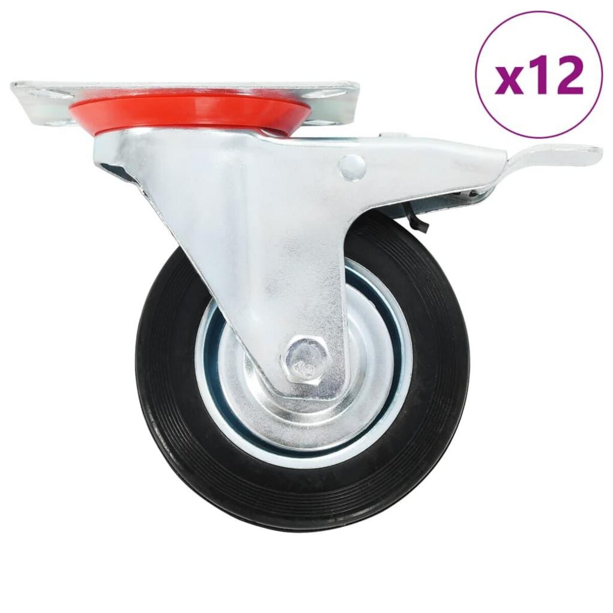 VIDAXL 12 pcs Roulettes pivotantes 100 mm